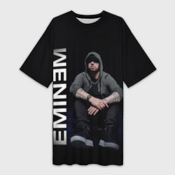 Футболка женская длинная EMINEM, цвет: 3D-принт