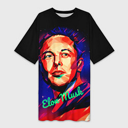 Женская длинная футболка ElonMuskА НА ВАС НЕТ