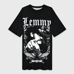 Футболка женская длинная RIP Lemmy, цвет: 3D-принт