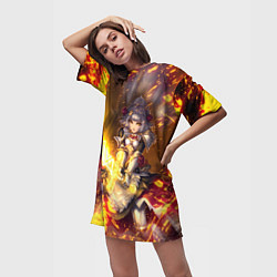 Футболка женская длинная Ноэлль Noelle Z, цвет: 3D-принт — фото 2