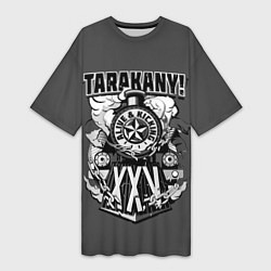 Футболка женская длинная TARAKANY! ALIVE & KICKING XXV, цвет: 3D-принт