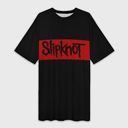 Футболка женская длинная Полосатый Slipknot, цвет: 3D-принт