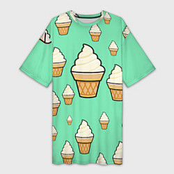 Женская длинная футболка Мороженое - Ice Cream Party