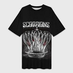 Футболка женская длинная SCORPIONS, цвет: 3D-принт