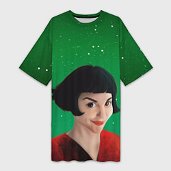 Футболка женская длинная Амели Amelie Z, цвет: 3D-принт