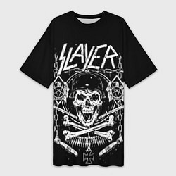 Женская длинная футболка Slayer