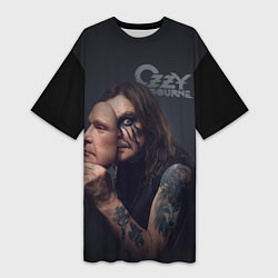 Футболка женская длинная Ozzy Osbourne, цвет: 3D-принт