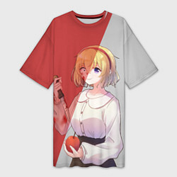 Футболка женская длинная Alicias madness, цвет: 3D-принт