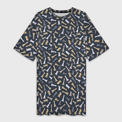 Футболка женская длинная Шахматы, цвет: 3D-принт