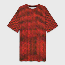 Женская длинная футболка Красная вязь
