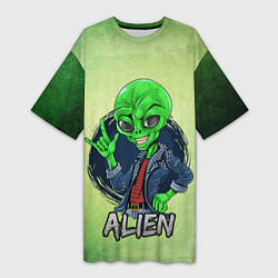 Женская длинная футболка Alien