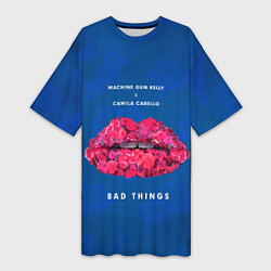 Футболка женская длинная MGK x Camila Cabello, цвет: 3D-принт