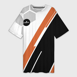 Футболка женская длинная CS:GO Asiimov Edition, цвет: 3D-принт