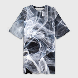 Женская длинная футболка Графика дыма