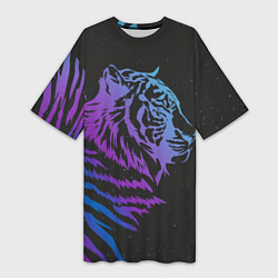 Женская длинная футболка Tiger Neon