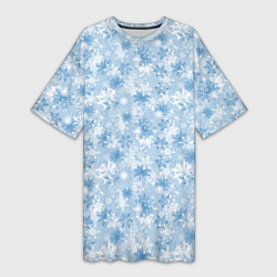 Женская длинная футболка Морозное Снежное Утро