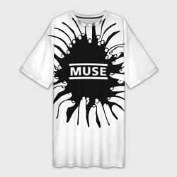 Футболка женская длинная MUSE пальцы, цвет: 3D-принт