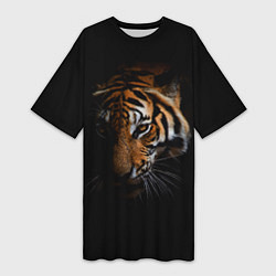 Женская длинная футболка Год тигра Голова