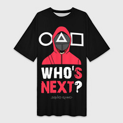 Женская длинная футболка Squid game: Whos Next?