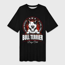 Женская длинная футболка Бультерьер Bull Terrier