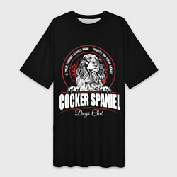 Женская длинная футболка Кокер-Спаниель Cocker Spaniel