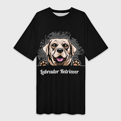 Женская длинная футболка Лабрадор-Ретривер Labrador Retriever