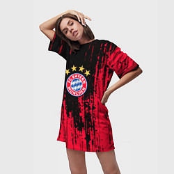 Футболка женская длинная Bayern Munchen: Бавария, цвет: 3D-принт — фото 2