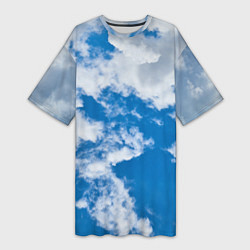 Женская длинная футболка Голубе небо
