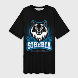 Женская длинная футболка SIBERIA Сибирь