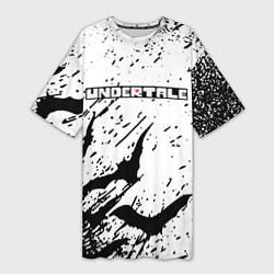 Футболка женская длинная UNDERTALE Летучие мыши, цвет: 3D-принт