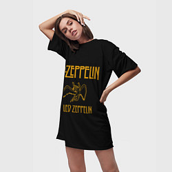 Футболка женская длинная Led Zeppelin x Led Zeppelin, цвет: 3D-принт — фото 2