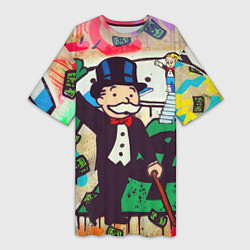 Женская длинная футболка Alec Monopoly ART