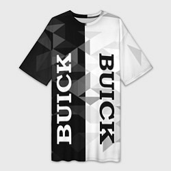 Женская длинная футболка Buick Black And White