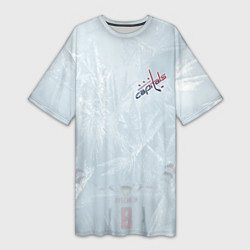 Женская длинная футболка Washington Capitals Grey Ice theme