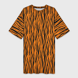Женская длинная футболка Тигровые Полосы