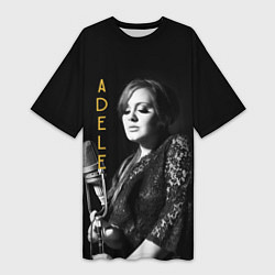 Футболка женская длинная Певица Adele, цвет: 3D-принт