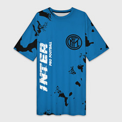 Футболка женская длинная ИНТЕР Inter Pro Football - Камуфляж, цвет: 3D-принт