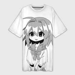 Футболка женская длинная Anime Tyan, цвет: 3D-принт