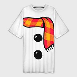 Женская длинная футболка Snowman Outfit