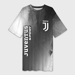 Футболка женская длинная ЮВЕНТУС Juventus Sport Абстракция, цвет: 3D-принт
