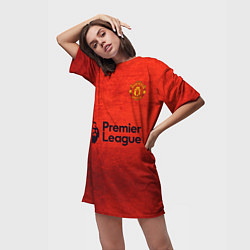Футболка женская длинная MU Manchester United MU, цвет: 3D-принт — фото 2