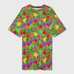 Женская длинная футболка Овощи ЗОЖ