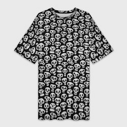 Женская длинная футболка Funny skulls