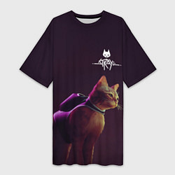 Женская длинная футболка Stray Боевой котик