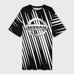 Женская длинная футболка Nissan : ниссан