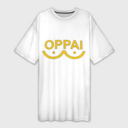 Женская длинная футболка OPPAI LOGO ONE-PUNCH MAN