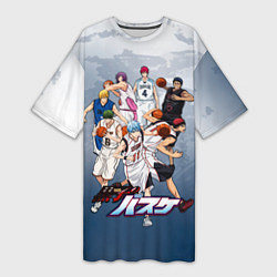 Футболка женская длинная Kuroko no Basket Баскетбол Куроко, цвет: 3D-принт