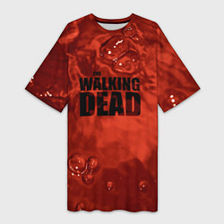 Женская длинная футболка Walking dead - кровь