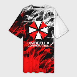 Женская длинная футболка Umbrella Corporation Fire
