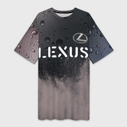 Футболка женская длинная LEXUS Lexus - Краски, цвет: 3D-принт